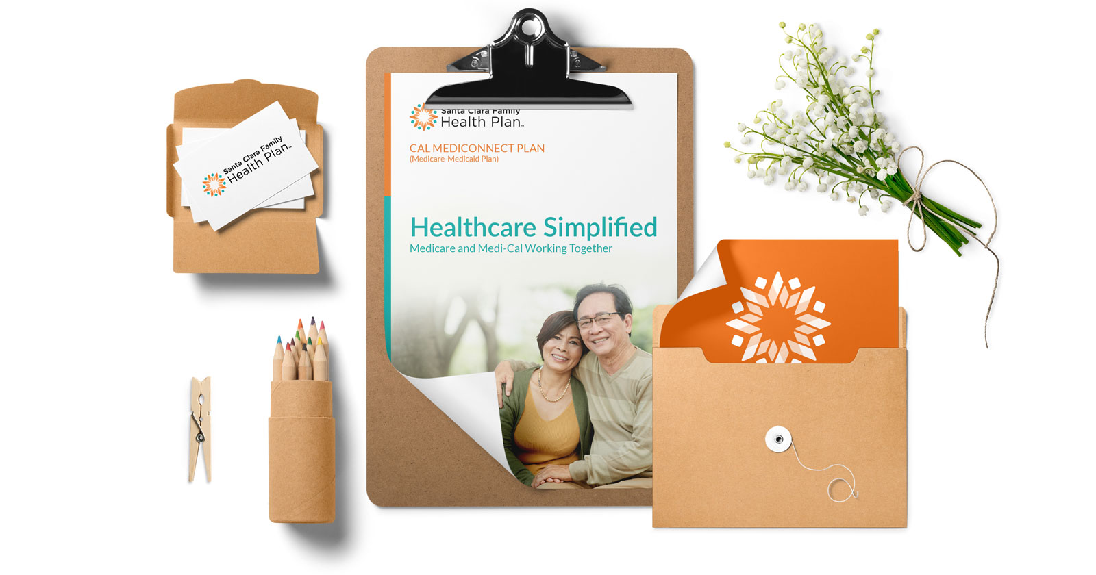 santa clara family health plan stationery set