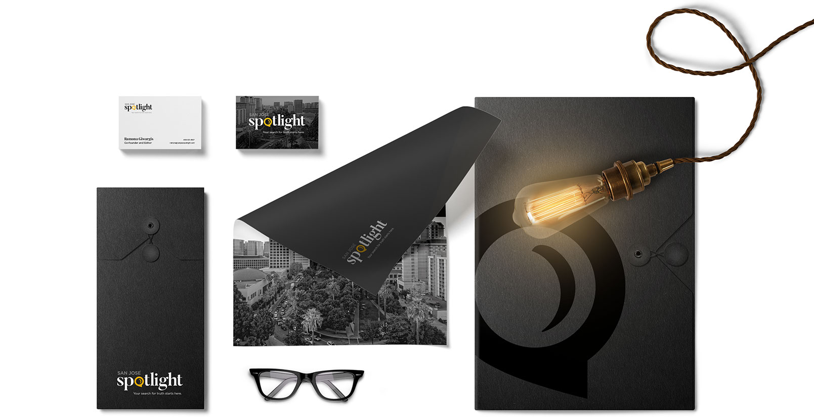 SanJoseSpotlight-StationerySet san jose spotlight stationery set logo and branding design