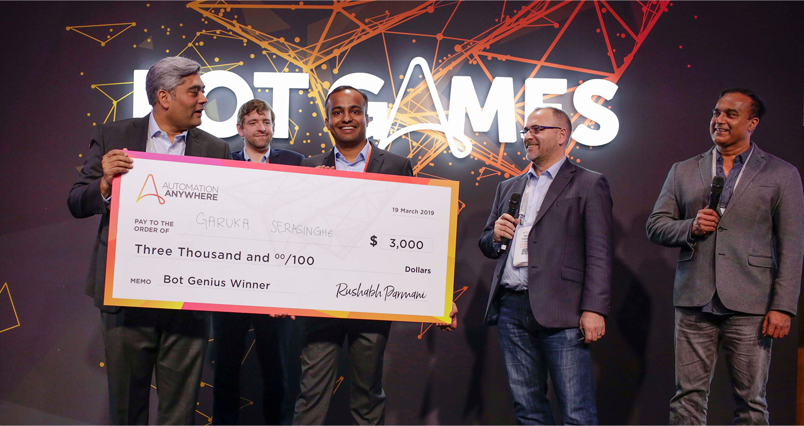 giant botgames check being awarded