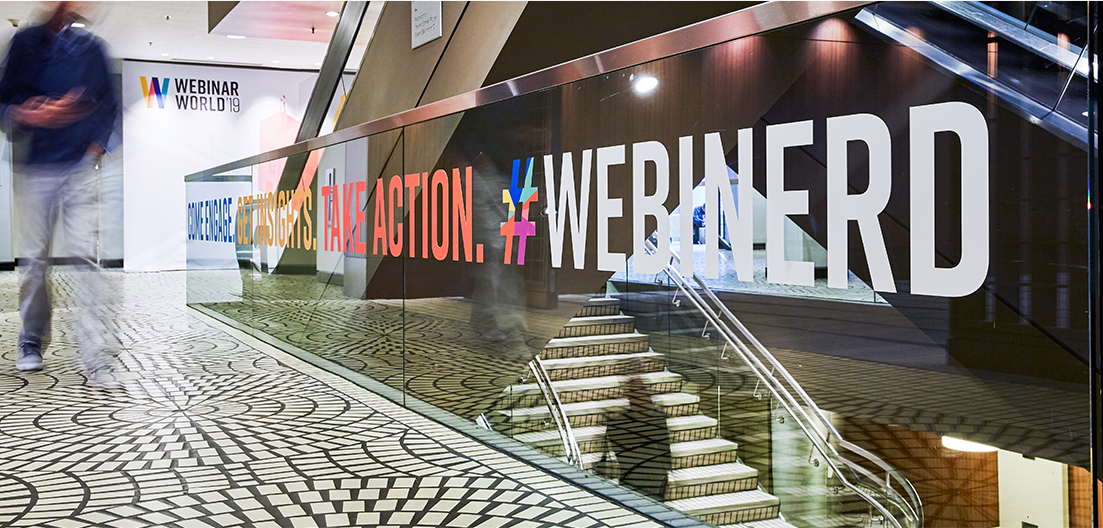 #webinerd vinyl on glass event and marketing design