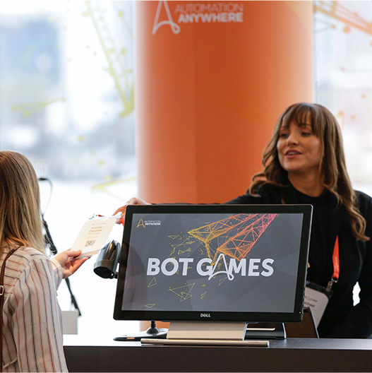 BotGames-RegistrationDesk botgames screen for registration logo design