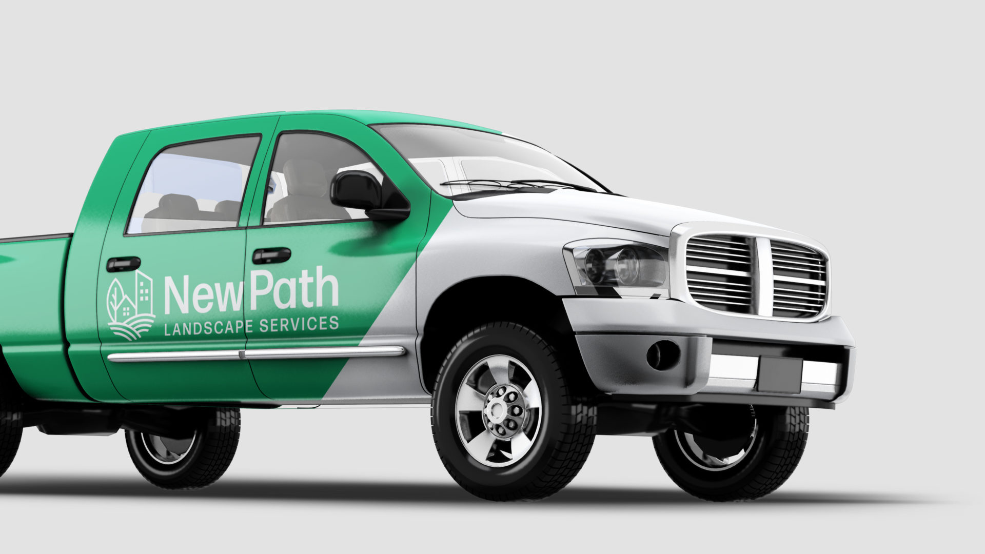 NewPath logo design branding on truck