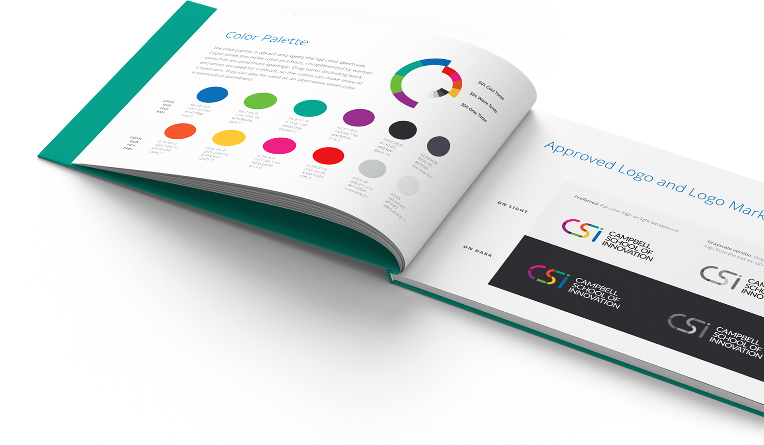 CSI logo design color palette brand guidelines