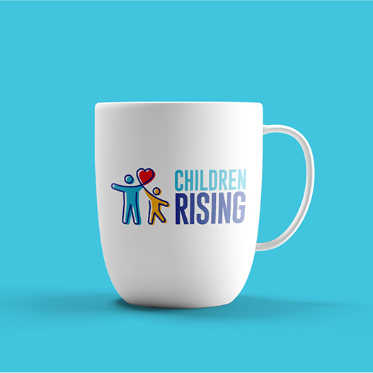 Children-Rising-Logo-Mug children rising logo design mug mockup