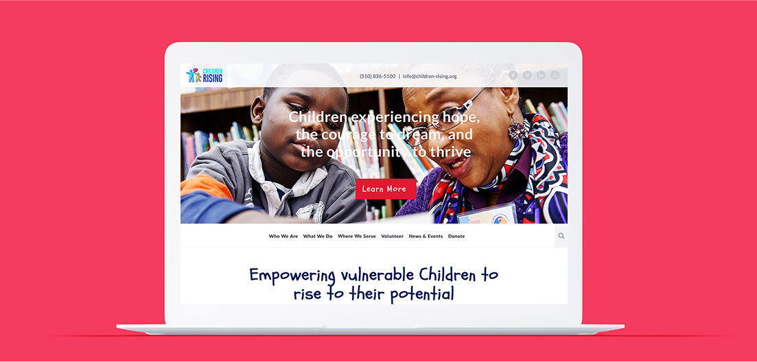 Children-Rising-Logo-Site children rising logo design web design