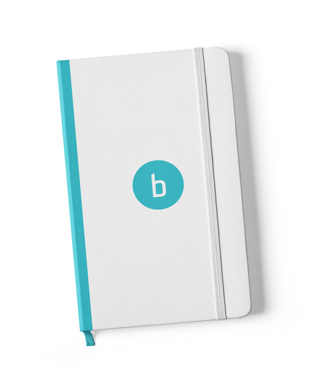 broadvoice marketing and branding design notebook