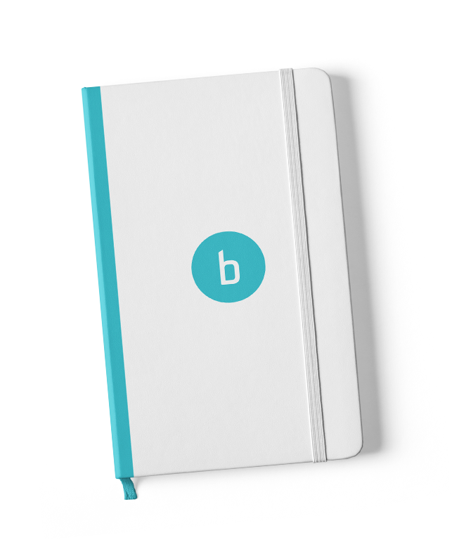 broadvoice marketing and branding design notebook