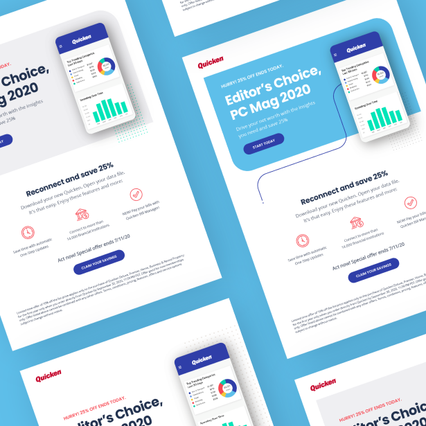 quicken web design content for website